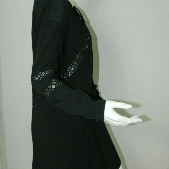 Anthropologie Current Air Black Boho Chic Tunic - Picture 4 of 11